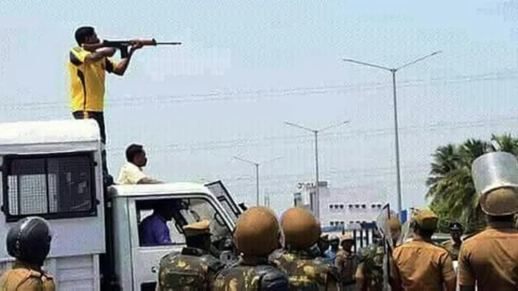 தூத்துக்குடி ஸ்டெர்லைட் போராட்டம், போலீஸ் துப்பாக்கிச்சூடு சம்பவம் மற்றும் அருணா ஜெகதீசன் ஆணைய அறிக்கை தொடர்பான காட்சி
